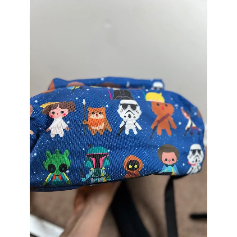 Loungefly‎ Star Wars Backpack Chibi Characters Blue Canvas Good Preowned